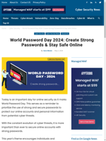  World Password Day emphasizes the importance of creating strong passwords for online security
    