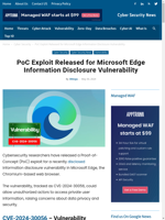  PoC exploit released for Microsoft Edge disclosure vulnerability
    