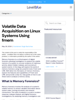  Memory forensic tools like fmem help analyze volatile memory for identifying hidden malware on Linux systems
    