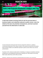  A data leak exposed business leaders and top celebrity data
    