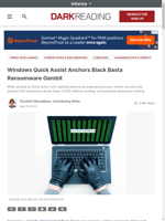 Windows Quick Assist used in Black Basta ransomware gambit