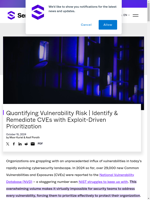  Organizations address vulnerabilities by prioritizing CVEs with exploit-driven solutions
    