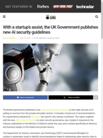  The UK Government releases new AI security guidelines with the help of a startup
    