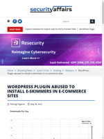 WordPress Plugin abused to install e-skimmers in e-stores
    