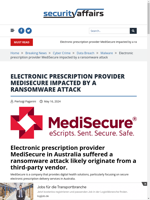 E-prescription provider MediSecure impacted by ransomware attack
    