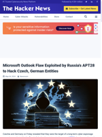 Microsoft Outlook flaw exploited by APT28 to hack Czech German entities
    
