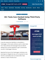  Over 30 Tesla cars hacked globally using third-party software
    