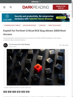 Exploit for critical Fortinet RCE bug allows SIEM root access