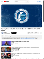  CISA Director Jen Easterly discusses CISA's FY 2025 budget in her opening statement
    