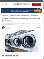 Students discover washing machine app flaw enabling free cycles