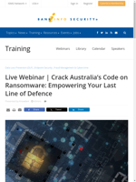  Empower your last line of defense against ransomware in a live webinar
  