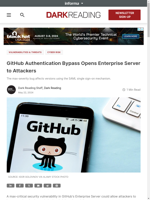 GitHub Authentication Bypass Opens Enterprise Server to Attackers
    