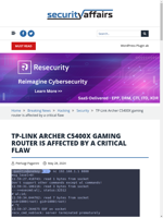  TP-Link Archer C5400X gaming router is affected by a critical flaw
    
