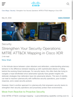  Empower security teams with proactive cybersecurity through MITRE ATT&CK mapping in Cisco XDR
    