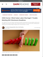  CISOs struggle with SEC deadlines and the myth of cyber labor shortage
    