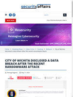  City of Wichita disclosed a data breach after the ransomware attack
    