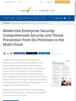 Comprehensive Security and Threat Prevention from On-Premises to the Multi-Cloud