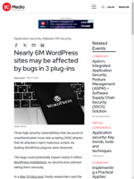  Nearly 6M WordPress sites may be affected by bugs in 3 plug-ins
    