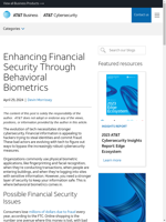  Behavioral biometrics enhance financial security
    
