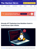  Kimsuky APT deploying Linux backdoor Gomir in South Korean cyber attacks
    