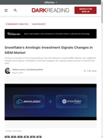  Snowflake's Anvilogic Investment Signals Changes in SIEM Market
    