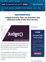 Judge0 security vulnerabilities let attackers run arbitrary code
    