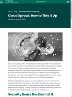  Cloud sprawl can lead to security and economic challenges if not managed properly
    