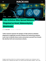 Fake antivirus sites are spreading malware disguised as popular security software