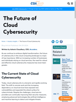  Cloud cybersecurity is evolving and crucial for businesses relying on cloud services
    