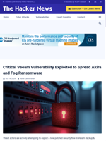 Threat actors exploit a critical Veeam vulnerability to spread Akira and Fog ransomware
    