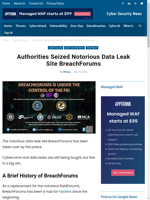  Authorities seized notorious data leak site BreachForums
    