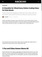 Online coding classes for kids need to be engaging and effective