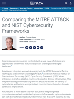  Using a combination of NIST CSF and MITRE ATT&CK enhances organizational cybersecurity posture
    