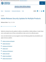  Adobe releases security updates for multiple products
    