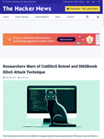  Researchers Warn of CatDDoS Botnet and DNSBomb DDoS Attack Technique
    