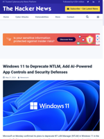  Windows 11 deprecates NTLM adds AI-powered controls and security defenses
    