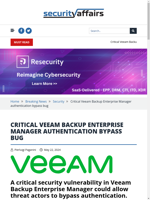  A critical security vulnerability in Veeam Backup Enterprise Manager allows attackers to bypass authentication
    
