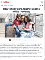  Be cautious to avoid scams while traveling
    