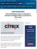  Citrix Workspace app vulnerability allows privilege escalation
    
