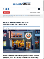  Panda Restaurant Group disclosed a data breach
    