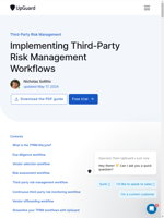  Implementing Third-Party Risk Management Workflows at UpGuard
    