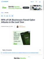 99% of UK Businesses Faced Cyber Attacks in the Last Year