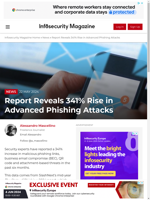  341% increase in advanced phishing attacks reported
    