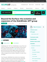  SideWinder APT group's post-exploitation framework analysis
    