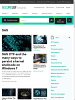  SAS CTF and the many ways to persist a kernel shellcode on Windows 7
    