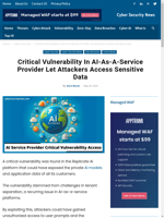  Critical vulnerability in Replicate AI platform allowed unauthorized access to sensitive data
    