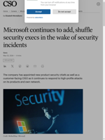 Microsoft adds new security executives in response to security incidents
    