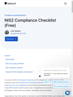  NIS2 Compliance Checklist is available for free on UpGuard
    