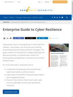  BankInfoSecurity provides an Enterprise Guide to Cyber Resilience
  