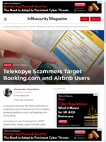  Telekopye scammers using sophisticated tactics to target Bookingcom and Airbnb users
    